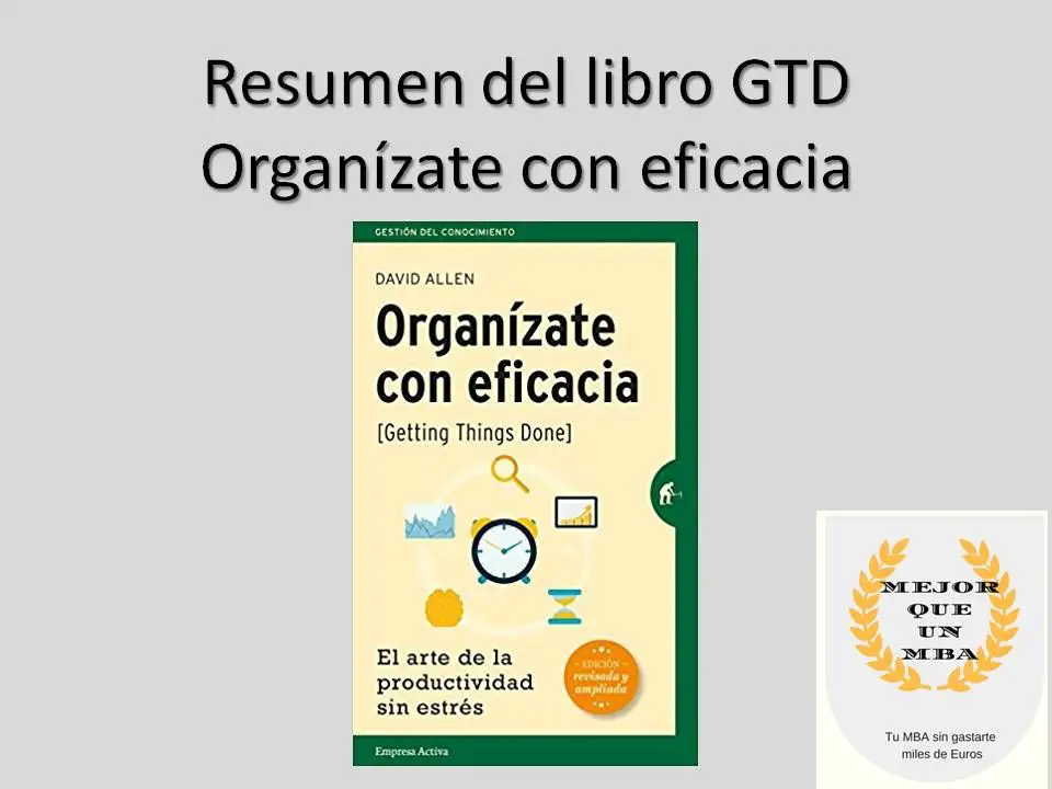 Resumen del libro GTD Organízate con eficacia